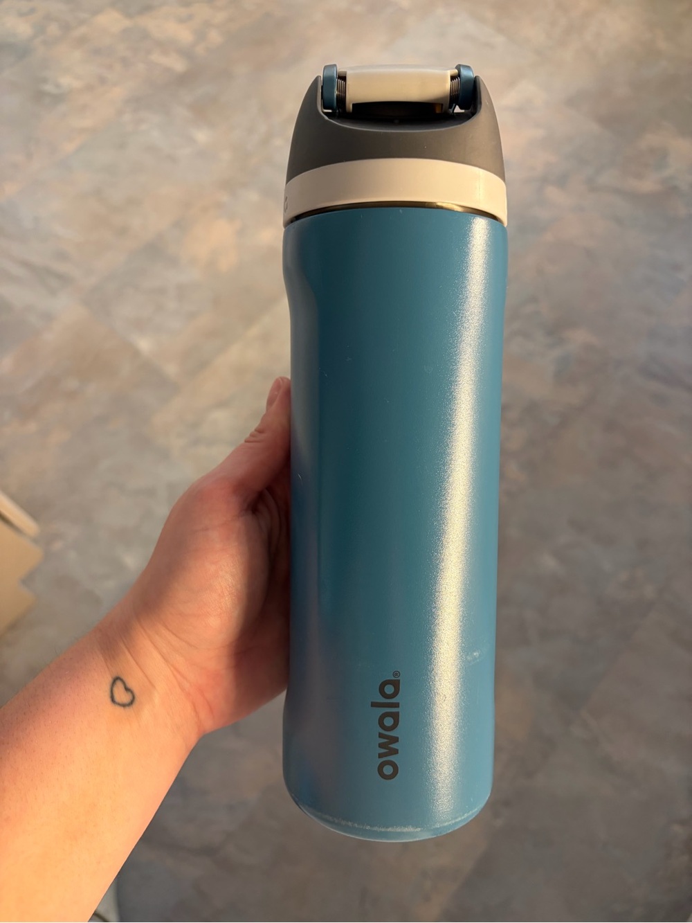 Owala Teal Insulated Stainless Steel Travel Bottle with Flip Lid